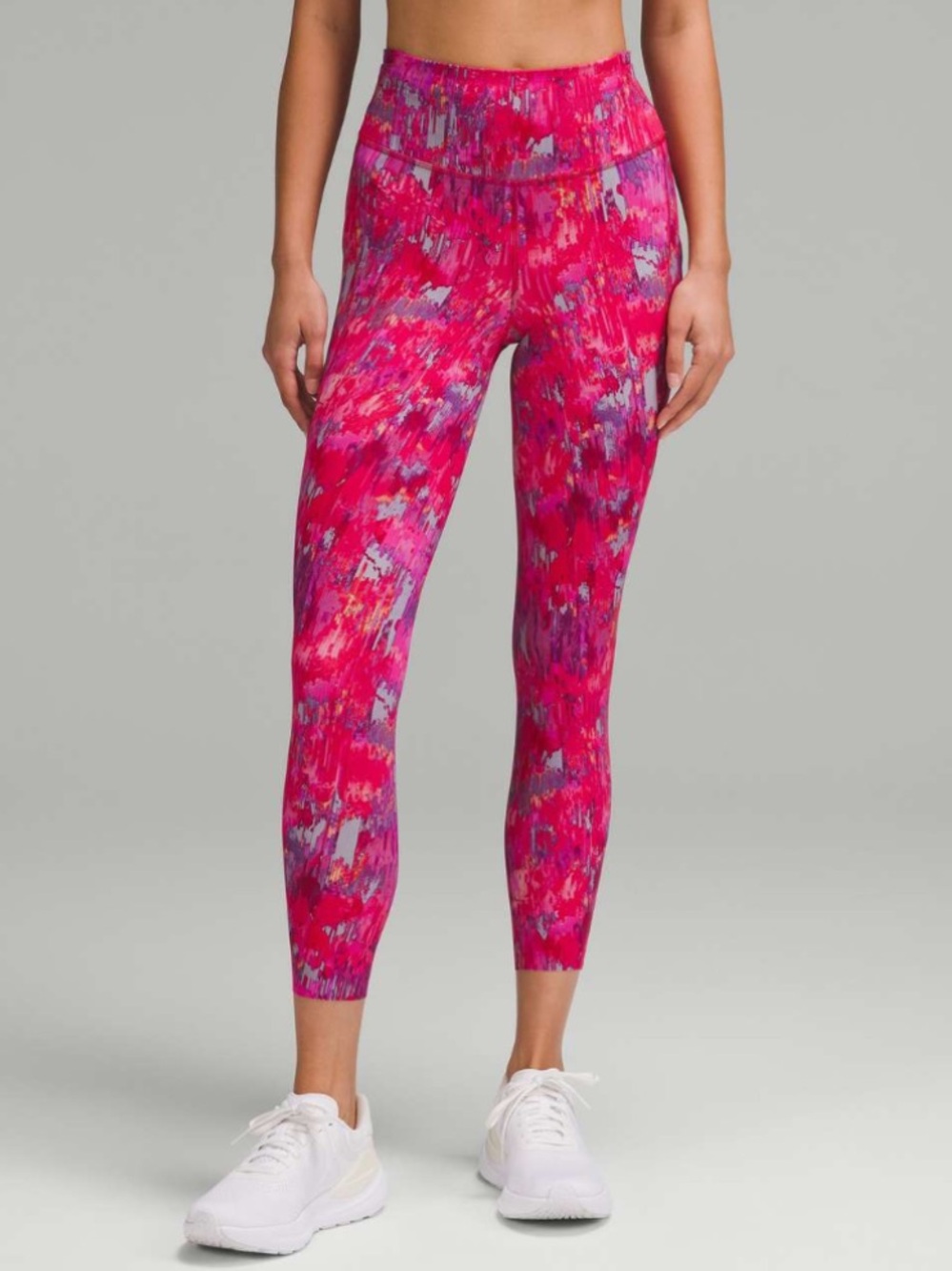 lululemon Fast and Free 27” High Rise Tight Pink Abstract High-Rise Legging
